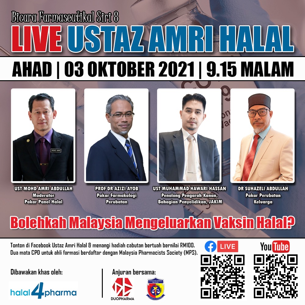 SIRI 8-BOLEHKAH MALAYSIA MENGELUARKAN VAKSIN HALAL